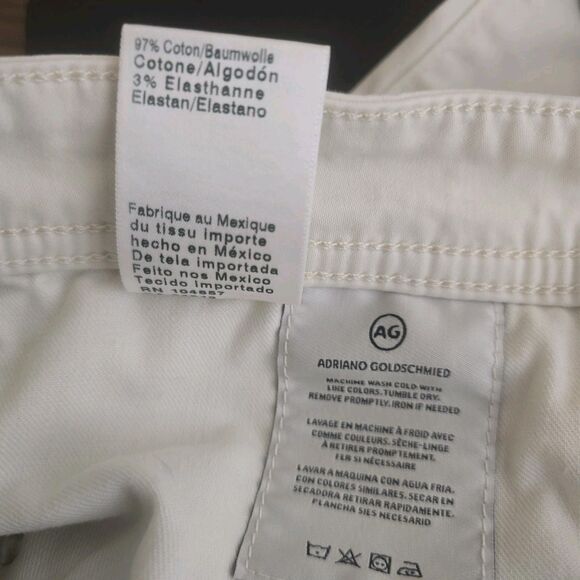 AG Adriano Goldschmied The Graduate Pants 36X30 (TAG 36X34) Off White Tailored - Picture 9 of 10